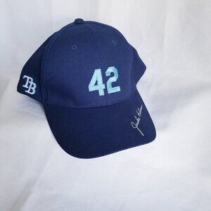 Tampa Bay Rays Jackie Robinson Day Snapback Baseball Hat 42 Navy Blue MLB TB New